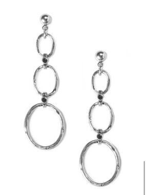 NWOT CAbi Give Me A Ring Silver Earrings